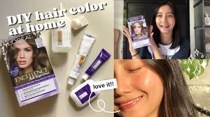 diy hair color using the loreal excellence ash supreme + champagne ash
