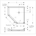 InterDesign PEVA Gauge Shower Curtain Liner, Stall x