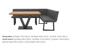Check spelling or type a new query. Compact Earth Dining Table And Right Hand Facing Corner Dining Bench Furniture Village
