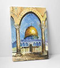 Al aqsa mosque oil on canvas. Masjid Al Aqsa Decorative Oil Painting Reproduction Canvas Etsy In 2021 Art Islamic Caligraphy Art Islamic Art Calligraphy