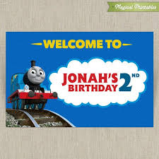 Birthday Thomas The Train Printables Thomas The Train Printable Birthday Welcome Sign Train Birthday Thomas Birthday Parties Birthday Printables