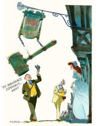 Rowland B Wilson Insurance Ad Cartoonist Cartoon Illustration