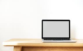 Download Premium Psd Of Mockup Laptop On Wooden Table 380034 Wooden Tables Web Design Computer