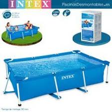 Piscina Intex Rectangular De La Serie Metal Frame Su Estructura Esta Formada Por Unos Tubos Metalicos Y Un Liner De Piscina Intex Piscinas Portatiles Piscinas