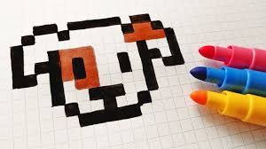 Coding unplugged e pixel art: Pixel Art Chien Facile 31 Idees Et Designs Pour Vous Inspirer En Images