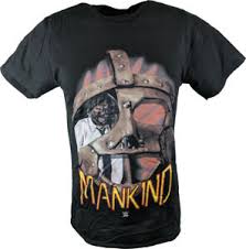 Mankind presents the big weekend. Mankind Mick Foley Round Mask Wwe Mens Black T Shirt Ebay