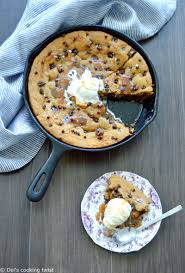 Chocolate Chip Skillet Cookie In 2020 Skillet Chocolate Chip Cookie Yummy Food Dessert Stuffed Sweet Potato Healthy