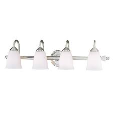 The retro collection offers a variety of vanity lighting fixtures with an attractive brushed nickel finish. Portfolio 4 Light Chrome Bathroom Vanity Light In The Vanity Lights Department At Lowes Com