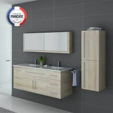Luxueux ensemble meuble de salle de bain simple va. Meuble De Salle De Bain Double Vasque Et Colonne Meuble Double Vasque Complet Dis749