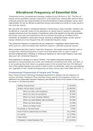 Vibrational Frequency Of Essential Oils