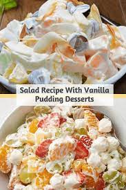 Fruit Salad Recipe With Vanilla Pudding Desserts Recipe Fruit Salad With Pudding Frozen Fruit Recipes Fruit Salad Recipes