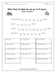 The pages below contain printable worksheets for teaching order of operations. Order Of Operations Coloring Worksheet