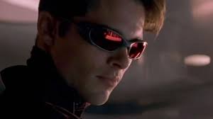The glasses with red lenses worn by Scott Summers