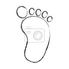 Susse Baby Dusche Fussabdruck Bild Vektor Illustration Skizze Fototapete Fototapeten Grafik Label Geschenk Myloview De