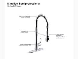 In stock & ready to ship. K 22033 Simplice Semi Professional Kitchen Faucet Kohler