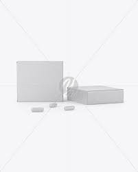 Download Two Kraft Boxes With Pills Mockup In Box Mockups On Yellow Images Object Mockups PSD Mockup Templates
