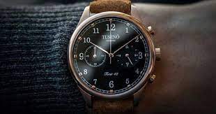 Tuseno First 42 Em Ouro Rose Gold Com Pulseira De Veludo Klocka
