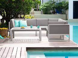 Read customer reviews and common questions and answers for rosecliff heights part #: Vinci Sectional Outdoor Sofa Set Contemporary Aluminium Garden Sets