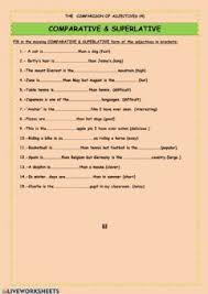 Comparisons 4 Language English Grade Level 1ºeso School Subject English As A Second Language Esl Main Conten In 2020 Degrees Of Comparison Superlatives Adjectives