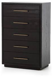 45 Camilla Tall Boy Burnished Black Dresser Acacia Reclaimed Wood Transitional Dressers By Noble Origins Llc Houzz