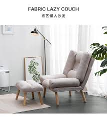 Lazy Sofa Leisure Folding Chair Simple Single Sofa Chair Nordic Bedroom Balcony Recliner Small Apartm In 2020 Single Sofa Chair Single Sofa Small Apartment Living Room