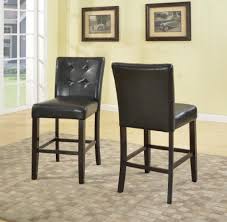 Roundhill Furniture Pc040 Horologium Button Tufted Counter Height Dining Chair Black Upholstered Dining Chairs Dining Chairs Dining Chair Set
