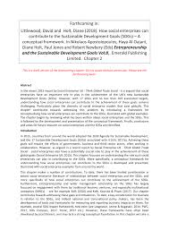 Malaysia together with other 192 world leaders adopted the 2030 agenda for sustainable development (2030 agenda) at the united nations general assembly in new york on 25 september 2015. Pdf How Social Enterprises Can Contribute To The Sustainable Development Goals Sdgs A Conceptual Framework