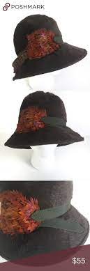 Vtg La Vienne Feathered Faux Fur Cloche Hat Cloche Hat Hats Vintage Faux Fur