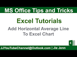 How To Add Horizontal Average Line To Excel Chart Excel Charting Tutorial