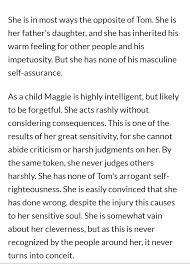Explain The Character Sketch Of Maggie Tulliver In Maggie Cuts Her Hair Brainly In