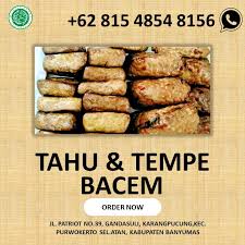 Resep tempe bacem tanpa air kelapa. Tahu Bacem Purwokerto