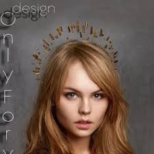 Gold Filigree Lace Halo Crown Headpiece