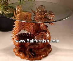 Glass Top Table Wood Dragon Carvings Balinese Wood Carvings Glass Top Table Dragon Table Dragon Sculpture