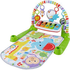 Fisher Price Deluxe Kick Play Removable Piano Gym Green Walmart Com Fisher Price Piano Learn Piano