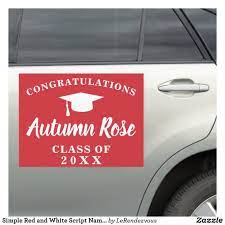 Cute Red Graduation Cap Car Magnet Zazzle Com Graduation Cap Grad Cap Car Magnets