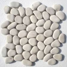 Kieselstein Flussstein Mosaik Fliesen Weiss Stein Mosaik Fliesen Mosaiksteine Weisse Fliesen