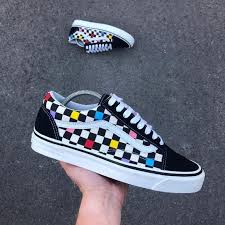 This Is A Custom Designed Pair Of Vans Old Skool I Use Leather Paint To Paint The Design And A Sealant Vans Shoes Old Skool Vans Shoes Fashion Vans Old Skool