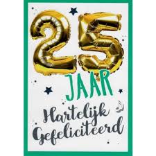 Van Harte 25 Jaar Wenskaarten Groothandel Poskaart