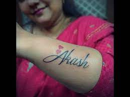 Making Of Akash Name Tattoo Font Tattoo Design Youtube