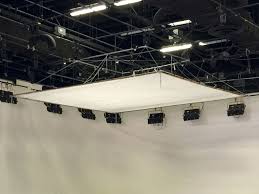 Finished Overhead Light Bank In Place Leveled And All The Hoisting Chains Packed Up In The Rafters Height From Silk To The F Overhead Lighting Overhead Light