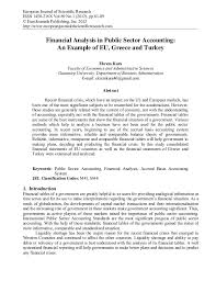 Mpsas 1 should be read in the context of its objective, and the preface to malaysian public sector. Financial Analysis In Public Sector Accounting An Example Of Eu Gree