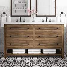 Espresso (image) and walnut brown. Modern Wooden Double Sink With Drawers And Open Bottom Shelf Double Sink Bathroom Vanity Bathroom Sink Vanity Small Double Sink Vanity