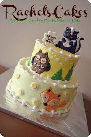 Pin By Rachel Christine On My Own Cakes Animal Baby Shower Cake Woodland Creatures Baby Shower Cake Baby Shower Cakes