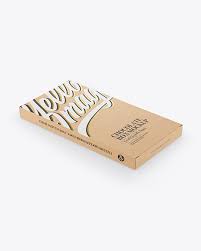 Download Kraft Chocolate Box W Window Mockup Half Side View In Box Mockups On Yellow Images Object Mockups