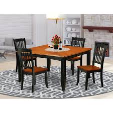 Lumisource® canary dining table in white. Square 36 54 Inch Table With 18 Leaf And 4 Vertical Slatted Chairs Number Of Chairs Option Overstock 28480013 9 Piece Sets 8