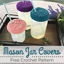Permin of copenhagen our price: Crochet Mason Jar Covers Pattern Cute As A Button Crochet Craft