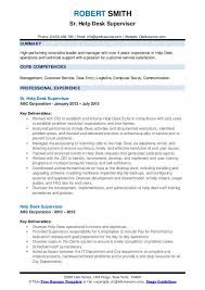 Help Desk Supervisor Resume Samples Qwikresume