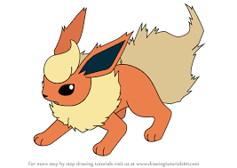 Fun, cute art for kids! Learn How To Draw Flareon From Pokemon Pokemon Step By Step Drawing Tutorials