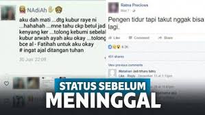 Tanda 100 hari mau meninggal. Deretan Status Orang Sebelum Meninggal Ini Bikin Merinding Keepo Me Line Today