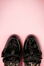 40s Gabriella Bow Loafers In Black